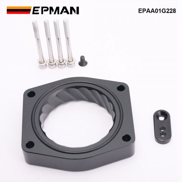 EPMAN Throttle Body Spacer Kit Aluminum For Chevy Silverado Sierra 1500 4.8/5.3/6.0/6.2L V8 Engine 2007-2012 Intake Manifold EPAA01G228