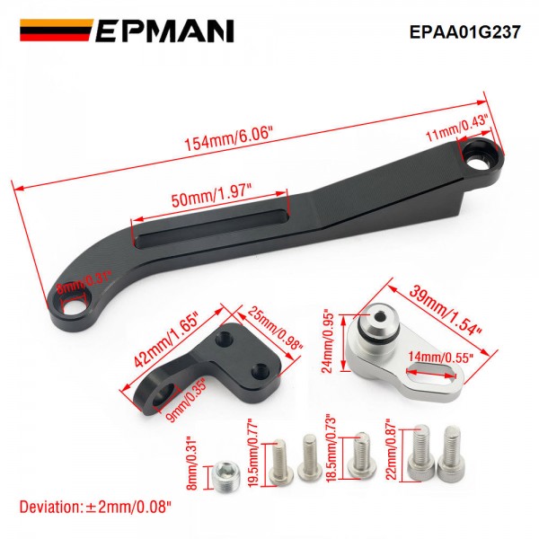 EPMAN Universal LSA Billet Throttle Cable Bracket For Lokar Throttle Cable EPAA01G237