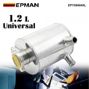 EPMAN Universal Aluminum Radiator Coolant Reservoir Expansion Overflow Header Water Tank Bottle With Cap EPYX9404XL