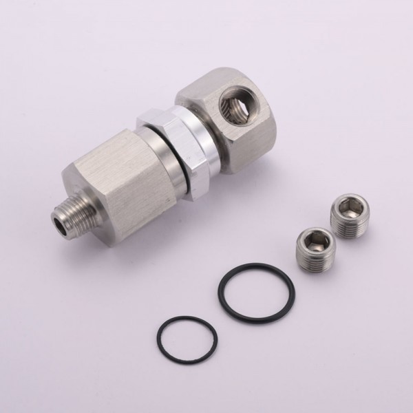 EPMAN Oil Pressure Sending Unit Relocation Adapter With Dual 1/8" NPT Ports EPAA01G203