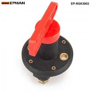 EPMAN 12V 24V Red Key Cut Off Battery Main Kill Switch Vehicle Car Modified Isolator Disconnector Car Power Switch for Auto truck boat EP-RSK3003