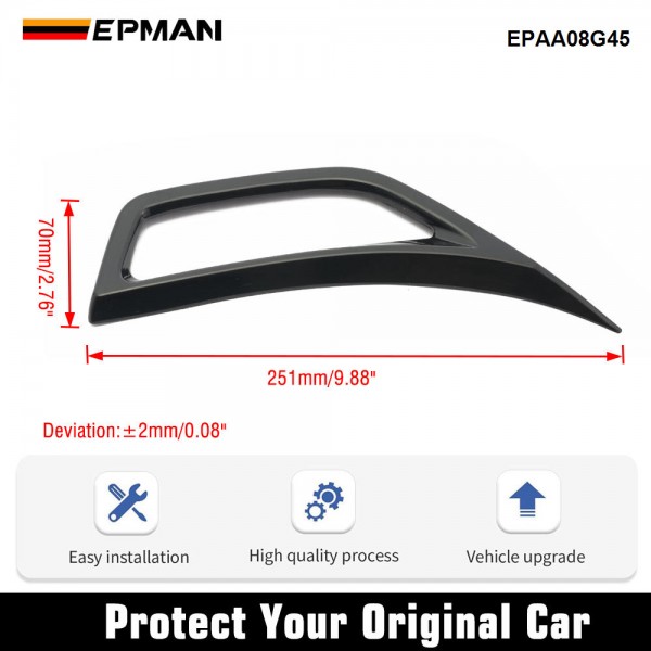 EPMAN 50SETS/CARTON 2PCS Side Fender Vent Decal Trim Cover For Jeep Wrangler JL JLU Gladiator JT 2018-2024 Exterior Accessories EPAA08G45-50T