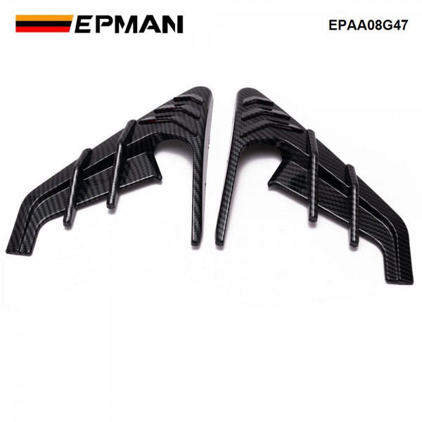 EPMAN Car Accessories For Tesla Model 3 Model Y Side Camera Flanks Covers Spoiler Decorative Protector Guards Dustproof Carbon Fiber EPAA08G47