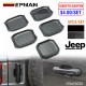 EPMAN 100SETS/CARTON 5PCS/SET For Jeep Wrangler JL Gladiator JT 2018-2023 4/5Door Car Door Handle Bowl Exterior Decoration Cover Sticker Cup Trim Accessories EPAA08G58-100T