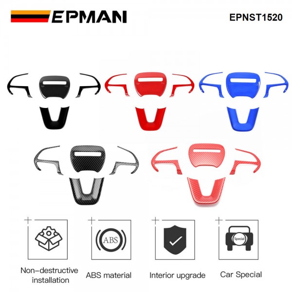 EPMAN 100SETS/CARTON Steering Wheel Cover Trim for 15+ Dodge Challenger,Charger,Durango EPNST1520-100T