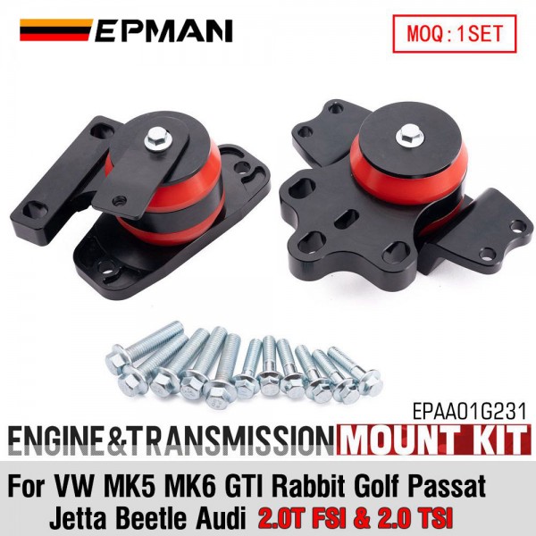 EPMAN Engine Motor Transmission Mount For VW MK6 MK5 Jetta Golf GTI R Passat Audi 2.0T EPAA01G231