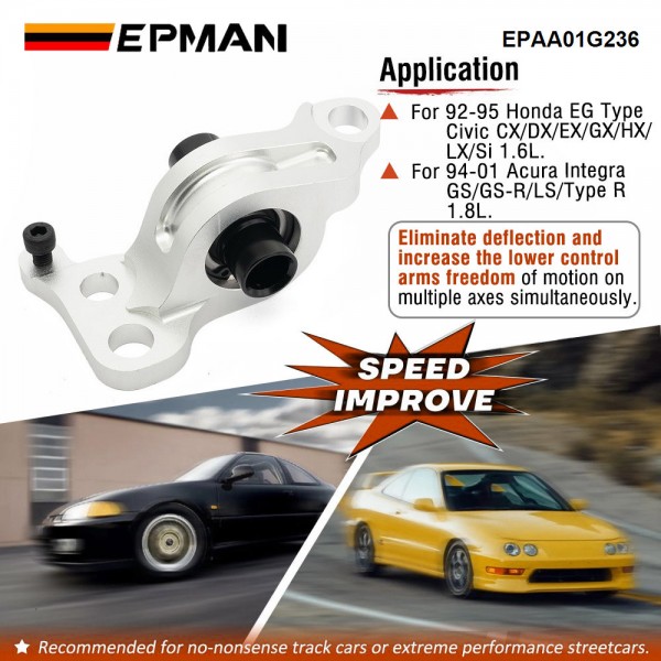 EPMAN Spherical Compliance Bracket Control Arm Repair Kit For 92-95 Honda EG Type Civic 1.6L 94-01 For Acura Integra 1.8L EPAA01G236