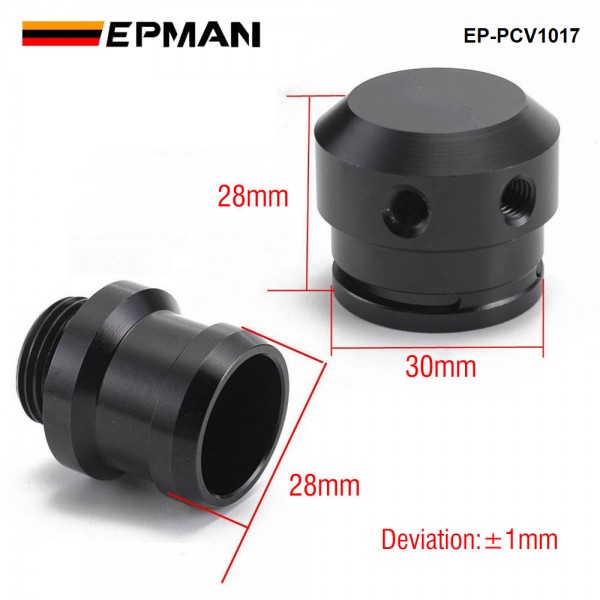 EPMAN 2024 Upgraded Version Billet PCV Adapter Set for Audi VW 2.0 TFSI EA113 ENGINE Boost Kit Cover EP-PCV1017