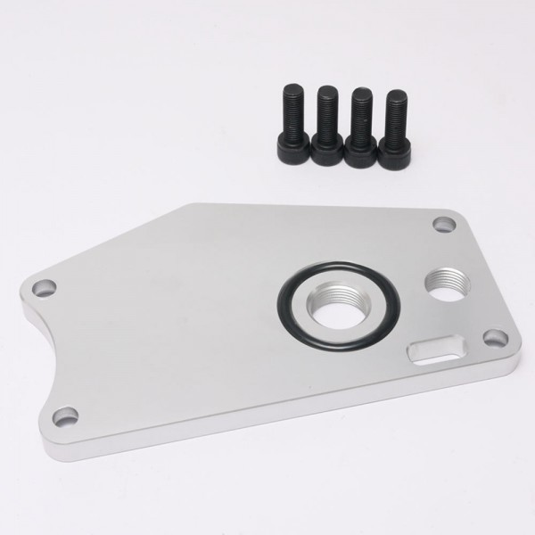 EPMAN Billet Aluminum K-series Water Pump Block Off Plate /-10 Breather Port For Honda Acura K20 K24 Engines EPAA01G211