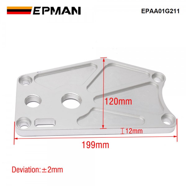 EPMAN Billet Aluminum K-series Water Pump Block Off Plate /-10 Breather Port For Honda Acura K20 K24 Engines EPAA01G211