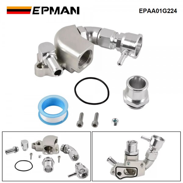 EPMAN K Series Aluminum Upper Coolant Housing Built In Filler Hose For Honda Acura Rsx Si K20 K24A1 EPAA01G224