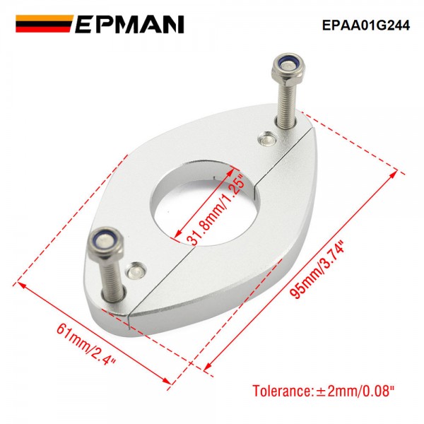 EPMAN 1.25" Aluminum Firewall Pass Through For Wiring Harness- Eliminates Grommet In Fire Wall EPAA01G244