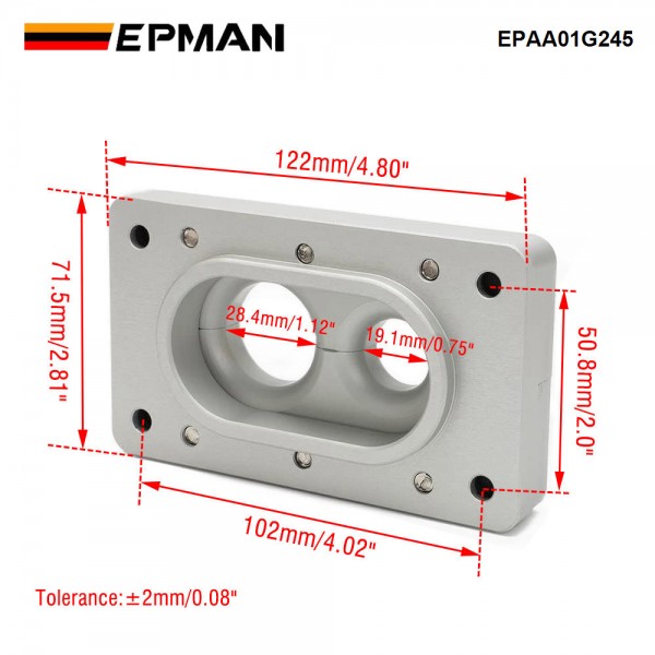 EPMAN Billet Aluminum Fire Wall Pass Through Raw Bracket For Holley Terminator X Max EPAA01G245