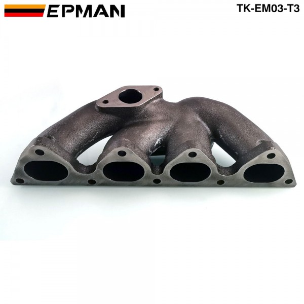 TANSKY Cast Iron Turbo Exhaust Manifold with T3 Turbo Flange & 38mm Wastegate Flange For Acura Integra Honda B16 B18 B-Series Civic 92-00 CRX TK-EM03-T3