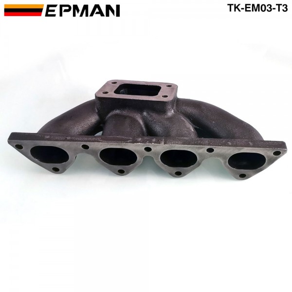 TANSKY Cast Iron Turbo Exhaust Manifold with T3 Turbo Flange & 38mm Wastegate Flange For Acura Integra Honda B16 B18 B-Series Civic 92-00 CRX TK-EM03-T3