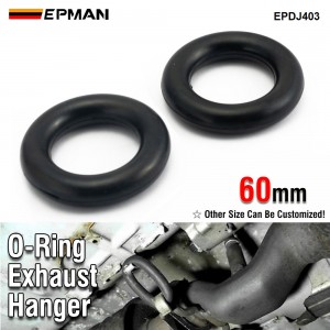 EPMAN 2PCS 60mm O Ring Car Exhaust Hanger Black Noise Reduction Long Lasting Exhaust Hanger O Ring For Vehicles EPDJ403