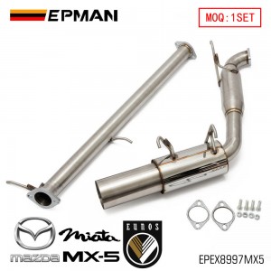 EPMAN High Quality For Mazda Miata MX-5 Eunos 89-97 1.6/1.8L Stainless Exhaust Decat, Downpipe EPEX8997MX5