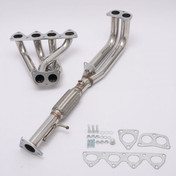 EPMAN For Honda Prelude H22 H-Series 92-96 Swap 4-2-1Tri-Y Exhaust Header + Flex Piping EPEX9296H22