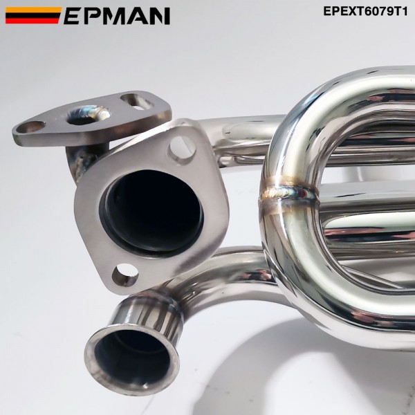 EPMAN Performance Header and Muffler Combination Pea Shooter Exhaust System For Select Volkswagen Type 1 Beetle Karmann Ghia EPEXT6079T1