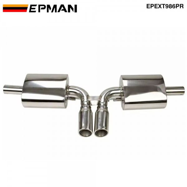 TANSKY Stainless Steel Catback Exhaust for 986 Boxster Base&S 2.5L 2.7L & 3.2L Manifold Exhaust Kit EPEXT986PR