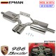 TANSKY Stainless Steel Catback Exhaust for 986 Boxster Base&S 2.5L 2.7L & 3.2L Manifold Exhaust Kit EPEXT986PR