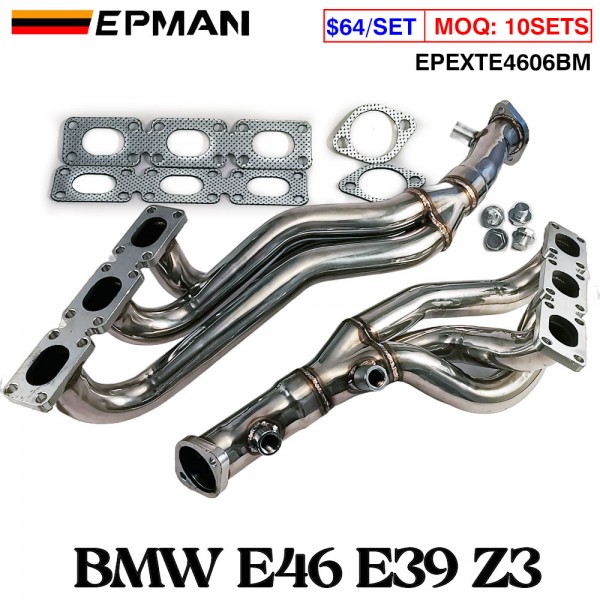 EPMAN Stainless Steel Exhaust Manifold Header for BMW E46 1998-2006 323i 328i Z3-528I/M54 E39 EPEXTE4606BM