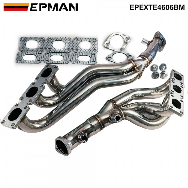 EPMAN Stainless Steel Exhaust Manifold Header for BMW E46 1998-2006 323i 328i Z3-528I/M54 E39 EPEXTE4606BM