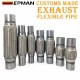 TANSKY Car Heavy Duty Stainless Steel Bellow Exhaust Muffler Flexible Car Exhaust Pipe Tip Tube