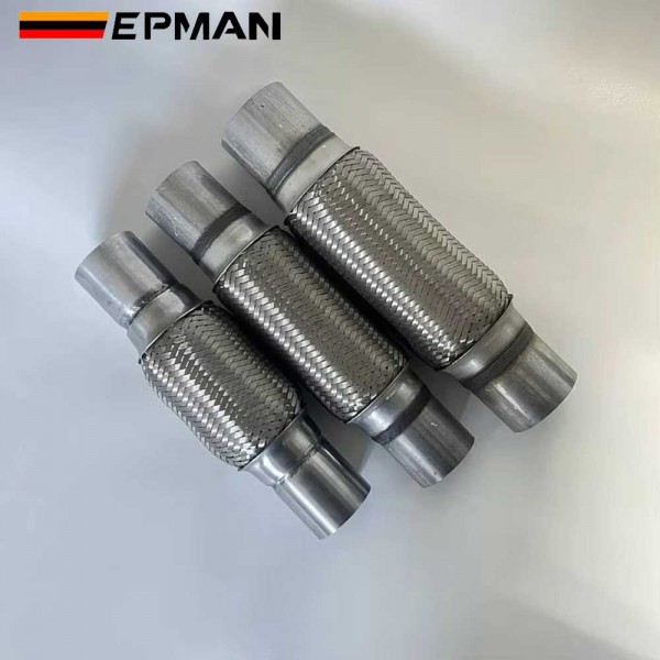 TANSKY Car Heavy Duty Stainless Steel Bellow Exhaust Muffler Flexible Car Exhaust Pipe Tip Tube