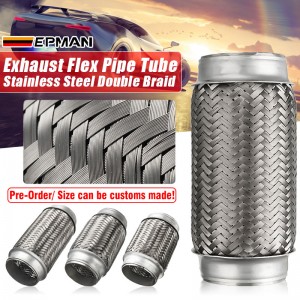 TANSKY SS201 SS304 Inner Braid Outlock 2.5" 3" 3.5"4" Exhaust Stainless Flex Bellow Flexible Pipe for Automotive (Pre-Order)