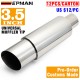 TANSKY 12PCS/Carton Universal 3.5" Exhaust Muffler Silencer Tip Chrome Stainless Steel 89mm Exhaust Pipe Inlet 2" 2.25" 2.5" 2.75" (Pre-Order Customization)