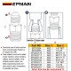 EPMAN AN to Inverted Flare Adapter Fittings SS304 Oil Restrictor Adaptor Universal