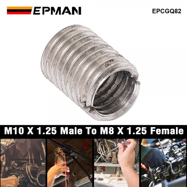 EPMAN Fitting Reducer Metric M10X1.25 Male to M8X1.25 Female Stainless Steel 304 Thread Adapter Bushing EPCGQ82