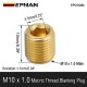 EPMAN Male M10 x 1.0 Metric Thread Brass Blanking Plug, Cap, Bung For Tight Secure & Leak Free Connection EPCGQ92