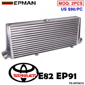 TANSKY Aluminum Front Mount Intercooler Fit For Toyota Starlet GT E82 90-95 Glanza EP91 96-99 1.3L Engine Size: 600*263*70mm TK-INT0015