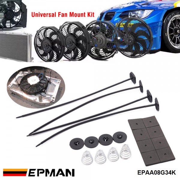 EPMAN Fan Mounting Kit,1Set Electric Radiator Fan Mounting Kit Compatible for Electric Cooling Fan and Transmission Cooler EPAA08G34K