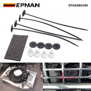 EPMAN Fan Mounting Kit,1Set Electric Radiator Fan Mounting Kit Compatible for Electric Cooling Fan and Transmission Cooler EPAA08G34K