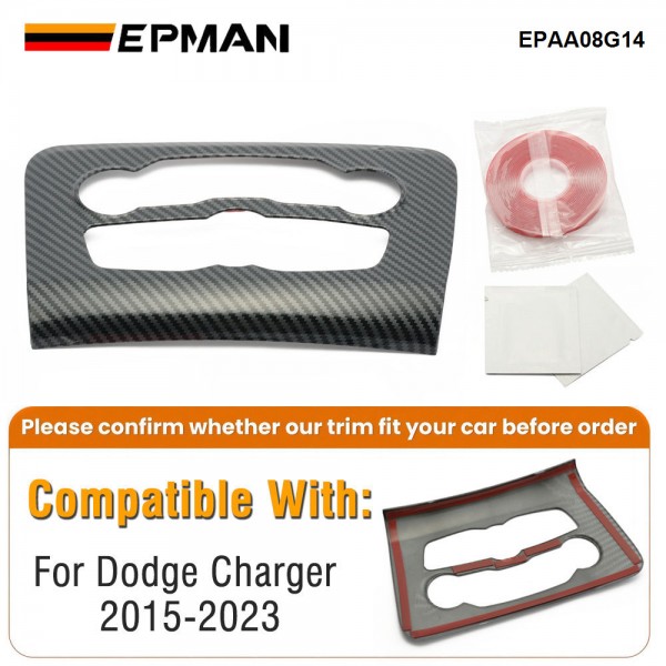 EPMAN 30SETS/CARTON Carbon Fiber Central Control Air Conditioning A/C Panel Cover Tirm For Dodge Charger 2015+ EPAA08G14-30T