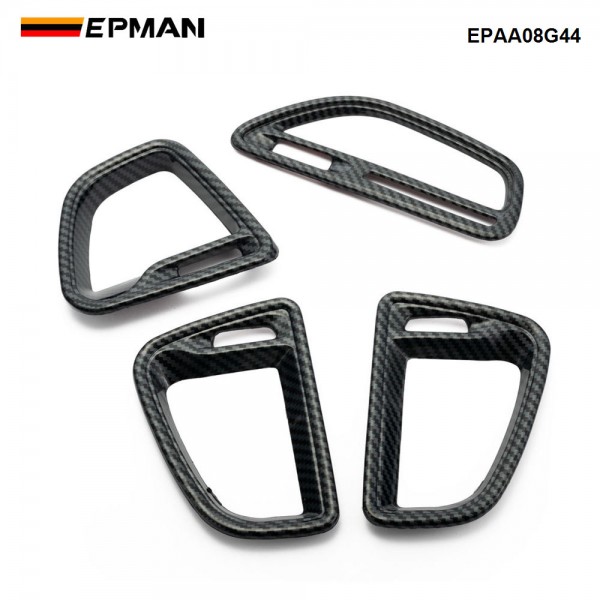 EPMAN 50SETS/CARTON 4PCS For Challenger Center Console Air Condition Outlet Vent Trim Accessories For Dodge Challenger 2015 up EPAA08G44-50T