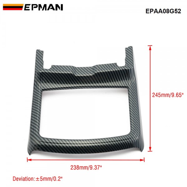 EPMAN 10SETS/CARTON Carbon Fiber Cup Holder Cover Trim Decor Sticker For Dodge Charger / Chrysler 300 2015-2023 EPAA08G52-10T