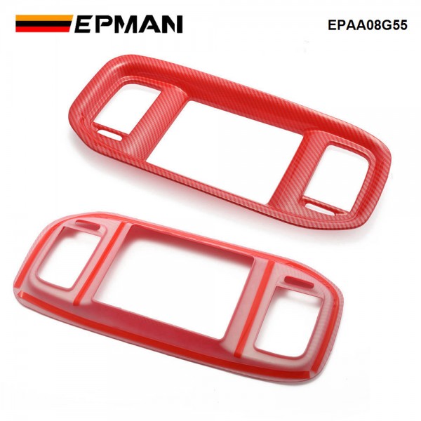 EPMAN 25SETS/CARTON Carbon Fiber Dashboard DVD Navigation Screen Frame Cover Trim For Dodge Charger 2015+ EPAA08G55-25T