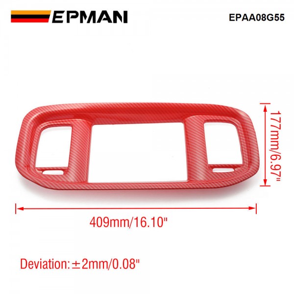 EPMAN 25SETS/CARTON Carbon Fiber Dashboard DVD Navigation Screen Frame Cover Trim For Dodge Charger 2015+ EPAA08G55-25T