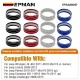 EPMAN 100SETS/CARTON 3PCS/SET Car Interior Air Conditioner Switch Knob Ring Cover Decoration Trim For Jeep Wrangler JK JKU For Liberty/Patriot/Compass/Challenger EPAA08G67-100T