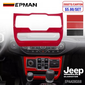 EPMAN 20SETS/CARTON Center Dash Window Switch Panel Trim Cover For Jeep Wrangler JL JLU Gladiator JT 2018-2024 Interior Accessories EPAA08G68-20T