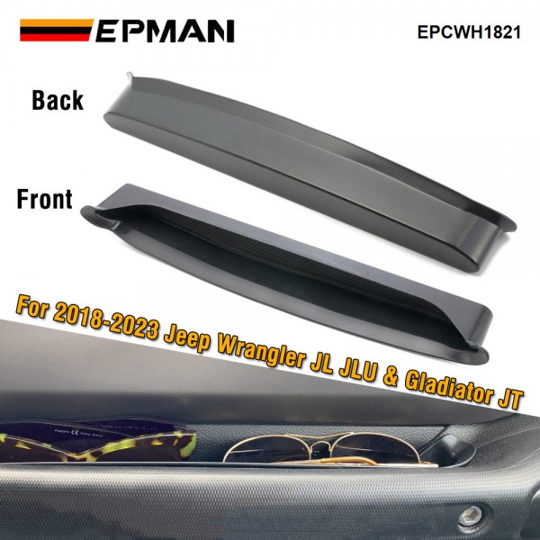 EPMAN 50PCS/CARTON Passenger Storage Tray Organizer Grab Handle Accessory Box For 2018-2023 Jeep Wrangler JL JLU & Jeep Gladiator JT EPCWH1821-50T