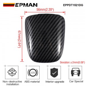 EPMAN 100PCS/CARTON Carbon Fiber ABS Car Gear Shift Knob Cover Trim For Dodge Challenger Charger 2015~UP EPPDT1521DG-100T