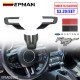 EPMAN 100SETS/CARTON Carbon Fiber Steering Wheel Decoration Interior Trim Kit Accessories For Ford Mustang 2015-2022 EPAA08G60-100T