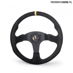 10PCS/Carton OMP 14inch Steering Wheel Suede leather 350mm Steering Wheel TKFXP07OMBB-YL