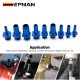 EPMAN 10PCS M10x1.0 M12x1.5 M14x1.5 M18x1.5 To 5/16" 3/8" 1/2" 5/8" 3/4" Metric To Barb Push On Hose Fitting Adapter