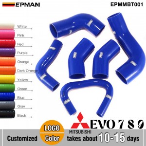 TANSKY Racing 6PCS Silicone Turbo Intercooler Hose Kit For Mitsubishi EVO 7 8 9 2.0L Turbo 4G63 EPMMBT001 (Pre-Order ONLY)